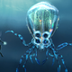 An image of a diver and a monster from Subnautica